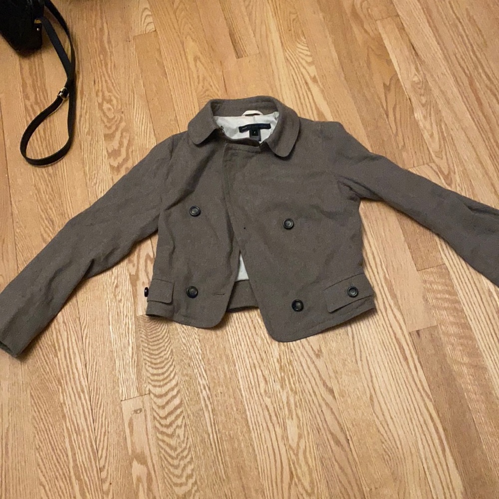 Marc by Marc Jacobs Short Double-Breasted Taupe Jacket